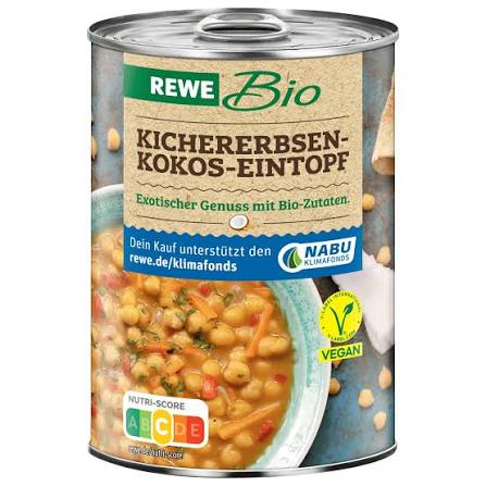 REWE Bio Kichererbsen-Kokos-Eintopf