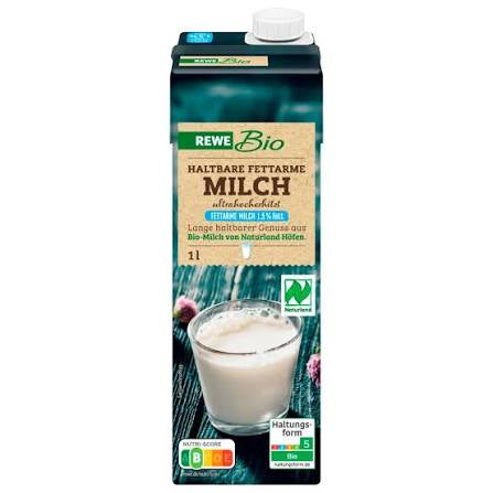 REWE Bio Fettarme H-Milch 1,5 % – 1 l